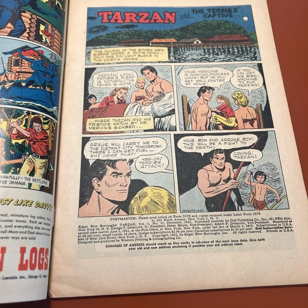 Tarzan #51  VG+  Dell December Lex Barker Comic